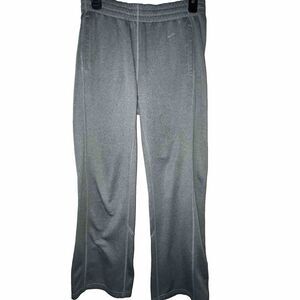 Nike Track Pants Women's S Gray Straight Fleece Lined Dri-Fit Drawstring Pockets